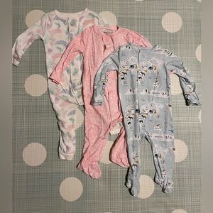 Magnetic Me Bundle of 3 long sleeve bodysuits 3-6, 6-9, and 12 months